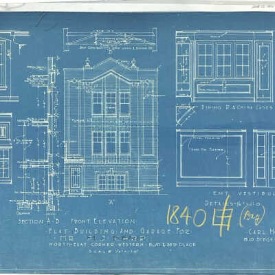 Flat Building And Garage For/Mr. H. Beam (Beam)