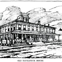          Old Saugatuck House - p117.jpg 879KB digital file at 2021.72.02; Drawing by Carl Hoerman from 