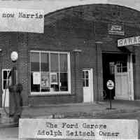          Ford garage - Pie plant.jpg 710KB; This building now Harris Pie Plant. The Ford Garage, Adolph Zeitsch Owner. Now [2026] Saugatuck City parking lot north of Saugatuck Center for the Arts.
   