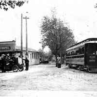          Interurban_Arrival_of_Car.jpg 1.8MB; Electric taxi picks up visitors at train turnaround in front of Hotel Butler (far right0
   