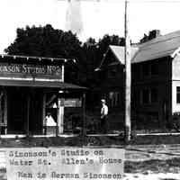          Simonson_studio_2.jpg 426KB; Simonson's studio No. 2 on Water Street. Allen's House. Man is Herman Simonson.
   