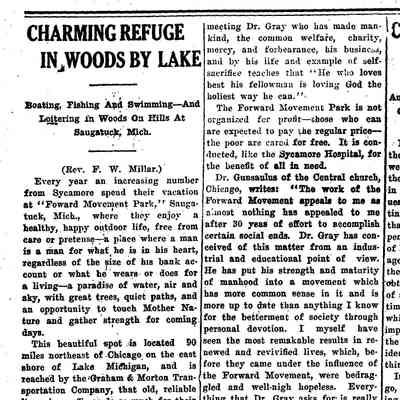 Charming Refuge in Woods by Lake, 1911