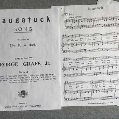 Saugatuck Song sheet music photocopy