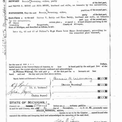 Otto-ReddyIndenture-8.jpg789KB: 1941 deed between Bessie R. Weersing and Walter and Nina Reddy