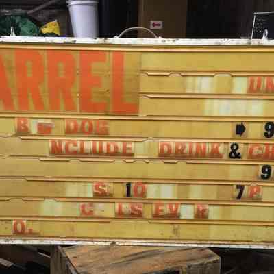 Sign, Illuminated Menu from Douglas Root Beer Barrel