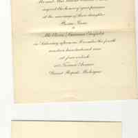          Ens-Bessie-OrrinWeddingInvite.JPG; Bessie Irene Smith wedding to Orrin Lawrence Ensfield 1909, Wilbur Warren Smith at Fennville
   