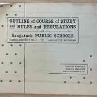 Outline of Course of Study and Rules and Regulations of Saugatuck Public Schools District no. 2