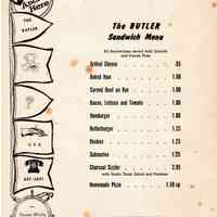          Butler002.jpg - Scan emailed from Chris Yoder, 18 Apr 2025; Drop Anchor Here, Butler Sandwich Menu, Saugatuck Yacht Club, Verser White Manager,
   
