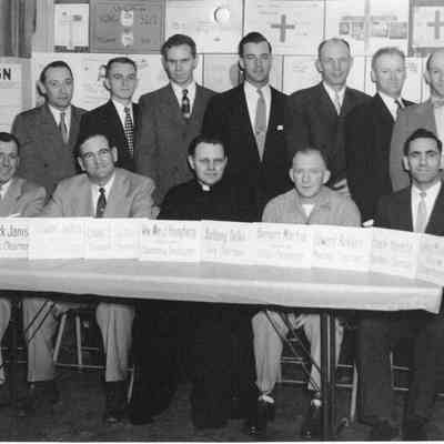 ? Erlewein, Jack Janis, Edward Burns, Louis E. Symond?, Rev. Wm. J. Hoogterp, Anthony Delke, Bernard Marfia, Edward Bekken, Frank ?, ?