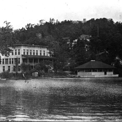 Pokagon Hotel ca 1903.jpg 662KB: Scan of same image from Jack Sheridan drive, 2021.72.02. Note building burned in 1905.