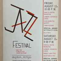          Jazz Festival poster, 1950s, 2 sided picture number 1
   