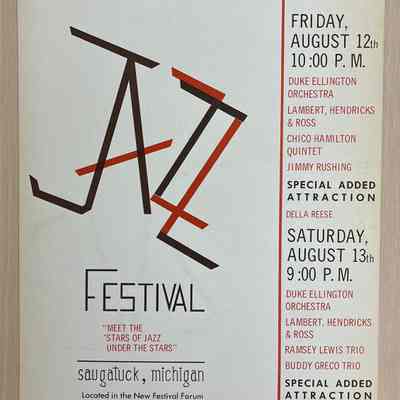 Jazz Festival poster, 1950s, 2 sided