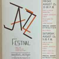          Jazz Festival poster, 1950s, 2 sided picture number 2
   