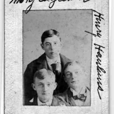 People-old_pics.jpg 436KB - Erik Peterson donation/Digital file on Jack Sheridan Drive 2021.72.02: Charles Schnobel, Morg Edgcomb [Sr.] and Harry Hawkins or Henry Hawkins