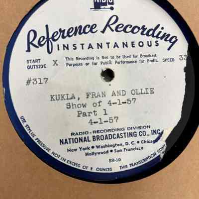 Disk c Side 2 - KUKLA FRAN AND OLLIE - Part 1 - 4/1/57