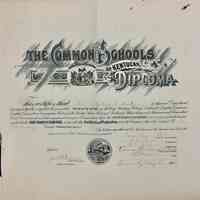          Lily May D. Martin diploma, Common School of Kentucky, May 6, 1904
   