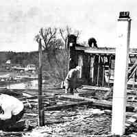 Hotel Butler upper floors and porch removal, 1972