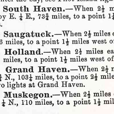 page 307: Route from Chicago to Saugatuck