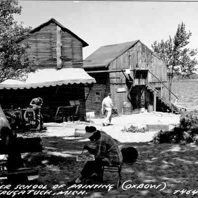 Artist Studios, Ox-Bow, 1945.jpg 849KB: Waldorf, Castoria, and Studios that once were along the shore