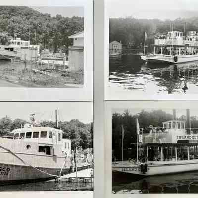 Cisco, Island Queen, Ary Lou, City of Douglas, R.J. Peterson: Photo of Cisco at upper left has date 1985 on reverse.