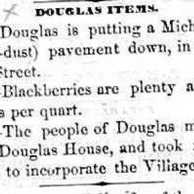 Douglas Incorporation News 1870