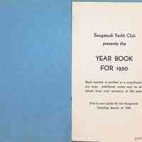          Saugatuck Yacht Club Year Book 1950
   