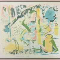          Print of an abstract scene
   