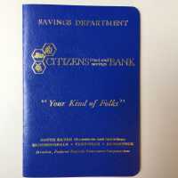 Citizen Trust and Savings Bank pass book for Saugatuck Sea Scouts, June 1979 to Dec. 1983