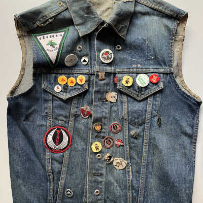 Denim vest front