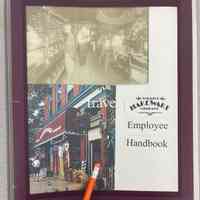         07. Circa 2003 Wilkins Hardware employee handbook (14 pages) with Bonnie Wilkins resume, Old Hardware Shops lease documents, newsletters, advertisements, thank you letters from children and 1985 Wilkins Hardware articles of incorporation. 3-ring binder 10