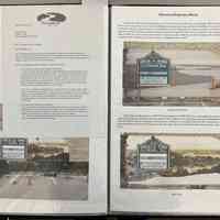          08. James T. Faasen black presentation portfolio with information about signage refreshing and mural for the Saugatuck Historic District Commission in 2003.
   