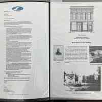         08. James T. Faasen black presentation portfolio with history of the business and building for the Saugatuck Historic District Commission in 2003.
   