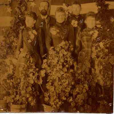 89-1-319_E.G._Trowbridge_Group.jpg 2.4MB: Jennie Miller, E.G. Trowbridge, Marie Newnham, Gertrude Takken, Sada Thomas