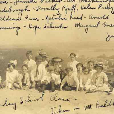 Congregational SS Class Mt. Baldhead 1913
