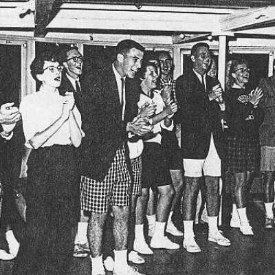 Passengers were entertained nightly with dancing and crew’s music & variety shows.: crewparty