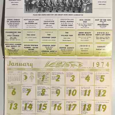 Calendar, Band Boosters 1974