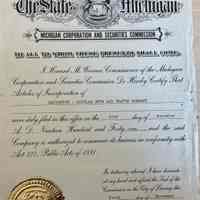 Michigan Certificate of Incorporation