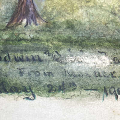 Inscription from pastoral scene