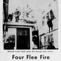          CR 21 March 1968 Niles Fire.jpg; Martha Shop at 326 Butler, Mr. and Mrs. John Ball, Ellen Frank and Henry Niles, also grass fire on Richmond Road (Old Allegan Road)
   