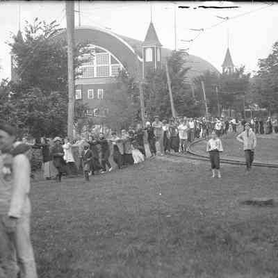 Dancing on the Interurban tracks by Pavilion