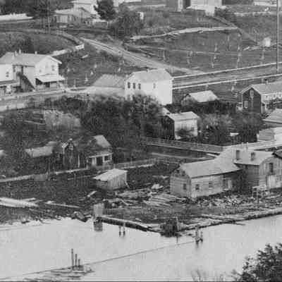 1874 PowerPoint show_Page_15_Image_0001.jpg 345KB: Site detail from 1874 view from Mt. Baldhead photo. See 2023.10.36