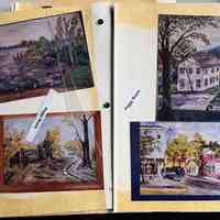 Album of artworks not displayed in the exhibit.; In 2025, the photos were removed from the (acidic) sticky-wax