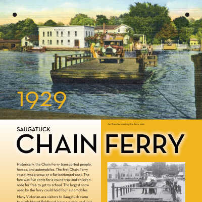 Location: North end of Wicks Park, Saugatuck, at east-side Ferry Landing