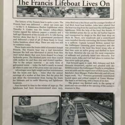 The Francis Lifeboat Lives On