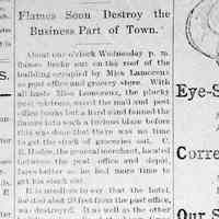          cr1903111304NeRichmondDestroyed.jpg; November 13, 1903, mentions Miss Lamoreux post mistress and C.E. Hodge merchant
   