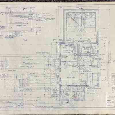 Sewage treatment facility grade floor plan