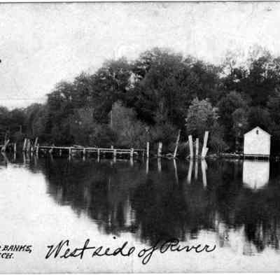 Postcard-w_bank_of_Kzoo.jpg 488KB: Erik Peterson donation/Digital file on Jack Sheridan Drive 2021.72.02