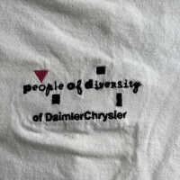          Chrysler tshirt, front chest embroidery
   