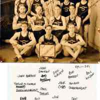          89-1-291_Basketball_Team.jpg 2MB; John Barron, Jean Simonson, Doc Waugh, Bud Bekken, Bill Wilson, Taylor Plummer, Paul Taylor, Jack Cobb, Noland Shreckengust, Bud Strader, Joe Hirtzer, Don Bird
   