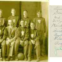          Saugatuck basketball team ca 1936.jpg 848MB; ? Monique, Don Bird, Bud Bekken, Billy Wilson, Joe Kirtzer, Bud Edgcomb, Taylor Plummer, Nolan Schreckengust, Bud Str? John Barron
   